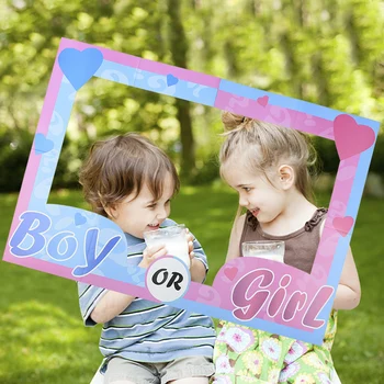 

It's A Boy/Girl Latex Balloon Gender Reveal Party Ornament Baby Photo Booth Frame Props Baby Shower Favors Partys Decor Supplies