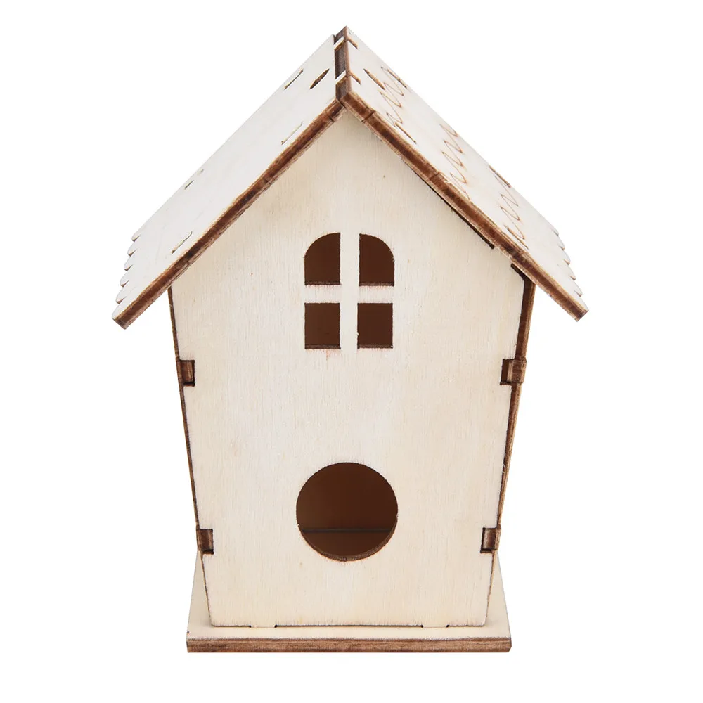 1 шт. Гнездо Дом Птица Dox деревянный дом птица гнездо дом деревянный дом птица креативный настенный открытый скворечник деревянный ящик - Цвет: C