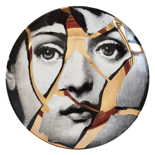 3 Новинка, Топ Мода, Milan rosenthal Piero fornasetti, тарелки, Золотая иллюстрация, подвесные блюда, образец, украшение для дома, отеля - Цвет: 3
