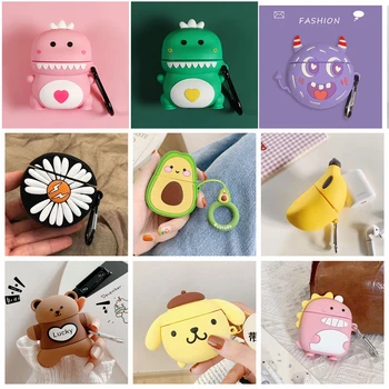 

Cute avocado Case For inpods i12 i9s i10 i11 i13 funny fruit Cartoon Pattern i23 i24 i25 i27 i100 headphone silicone Case