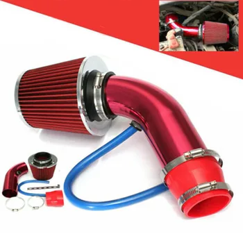 

Car Cold Air Filter Induction Kit High Flow Ducting Intake Admission Bent Stretch Tube Intake Induction Pipe Hose Kit Universal