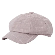 Винтажная Кепка в британском стиле, клетчатый берет, кепка s, модная восьмиугольная кепка, повседневная Кепка Newsboy, шапки с тыквой плюща, Гэтсби, Кепка унисекс
