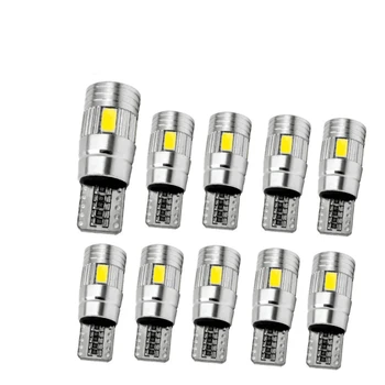 

50×Car LED Clearance lights T10 Canbus Bulbs T10 5630 6SMD decoded W5W lens led white light