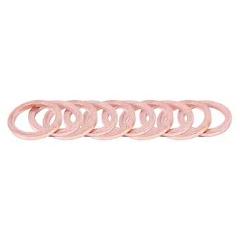 

New 10Pcs 12mm x 17mm x 1.5mm Copper Crush Washer Flat Ring Gasket Fitting