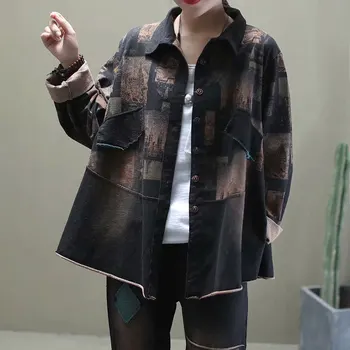 

2020 Spring Ladies Punk Tops And Pants Women Cotton Two Piece Set Printed Outfits Vintage Club Tracksuit Blouse Suit SA748S50