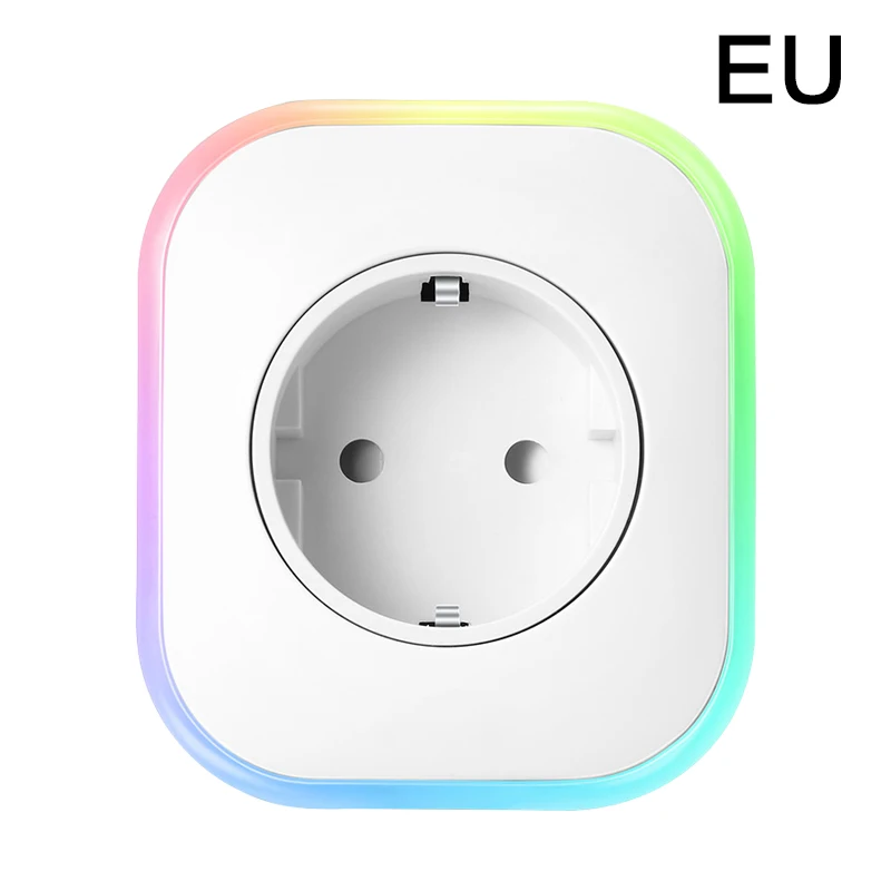 RGB EU Plug RGB ЕС Великобритания смарт-разъем мини Wifi умная розетка умная жизнь приложение голосовое дистанционное управление переключатель синхронизации работа с Alexa Google Home IFTTT - Цвет: RGB EU Plug