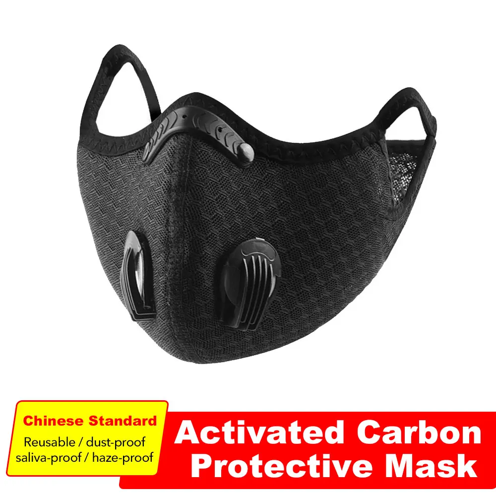 

MOVIGOR Training Cycling Face Mask and PM2.5 Filter 5 Layers Anti-Pollution Dust Activated Carbon Breathable Bicycle Riding Mask