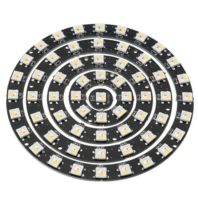 Круглая форма WS2812B SMD5050 RGBW RGBWW 4 в 1 светодиодный светильник чип-плата DC5V шт. 8 12 16 24