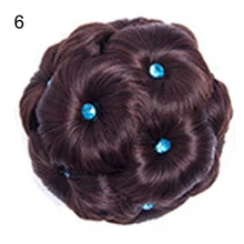 Женский бублик для волос пучок клип в наращивание синтетического высокотемпературного волокна шиньон CLA88