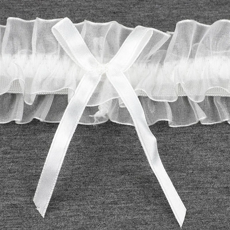 Women Sexy Bow Leg Ring Costume Accessories Lace Floral Garters Belt Leg Loop Wedding Bridal Cosplay Fashion Girls Stocking Ring cosplay leg accessories