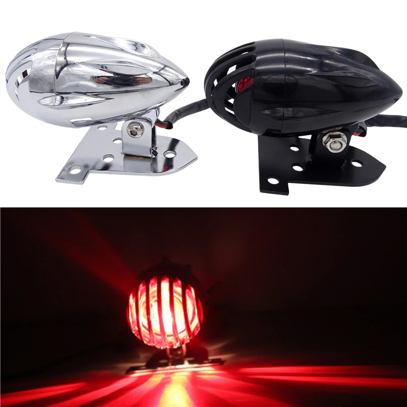 

Universal 1 Pcs Motorcycle Brake Taillight Tail Signal Light License Plate Light Lamp For Harley Chopper Bobber Cafe Racer