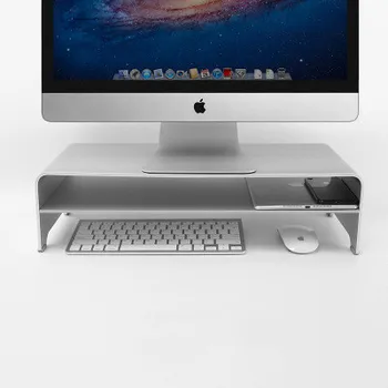 

Computer Monitor Stand Aluminum Riser Universal Metal Desk Stand Base up to 27 inches Screens for PC, Laptop,MacBook