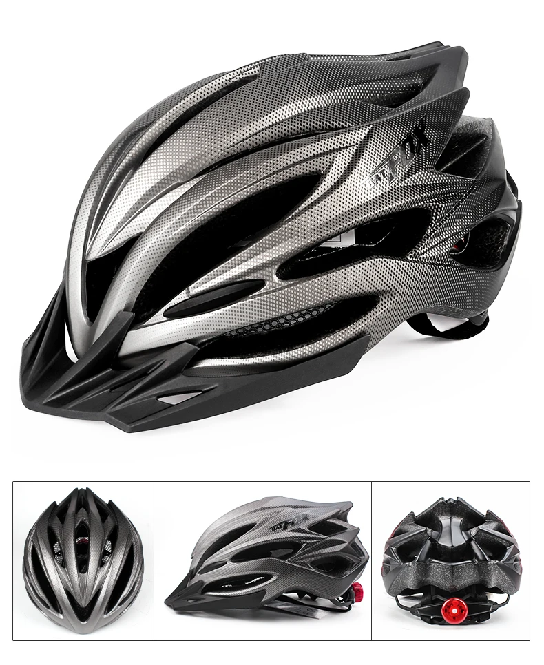 Bicycle Helmet for Adult Men Women MTB Bike Mountain Road Cycling Safety Outdoor Sports Safty Helmet single gray color