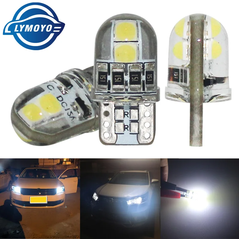 10 шт. T10 194 168 3030 4SMD светодиодный силиконовый укрыты внутренной сводной карта