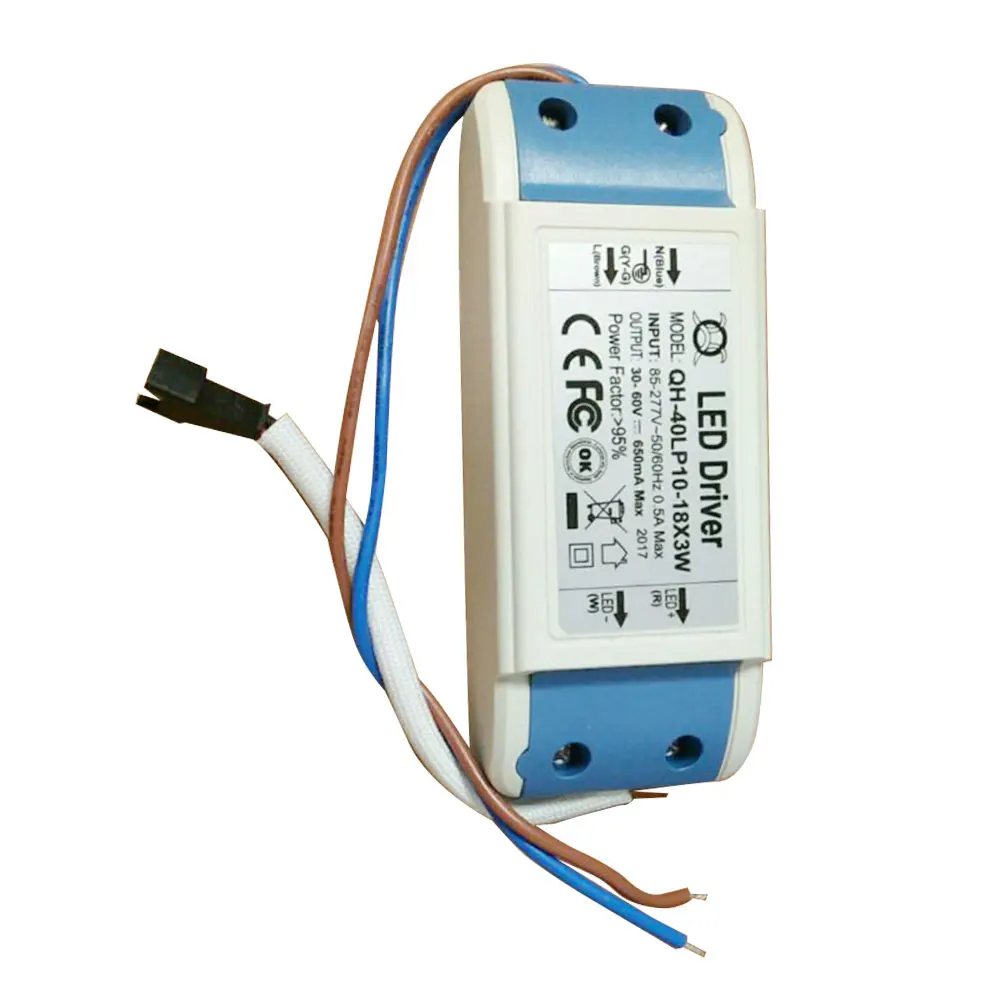Постоянный ток Светодиодный драйвер мощный источник питания AC85-265V 40 Вт 600mA