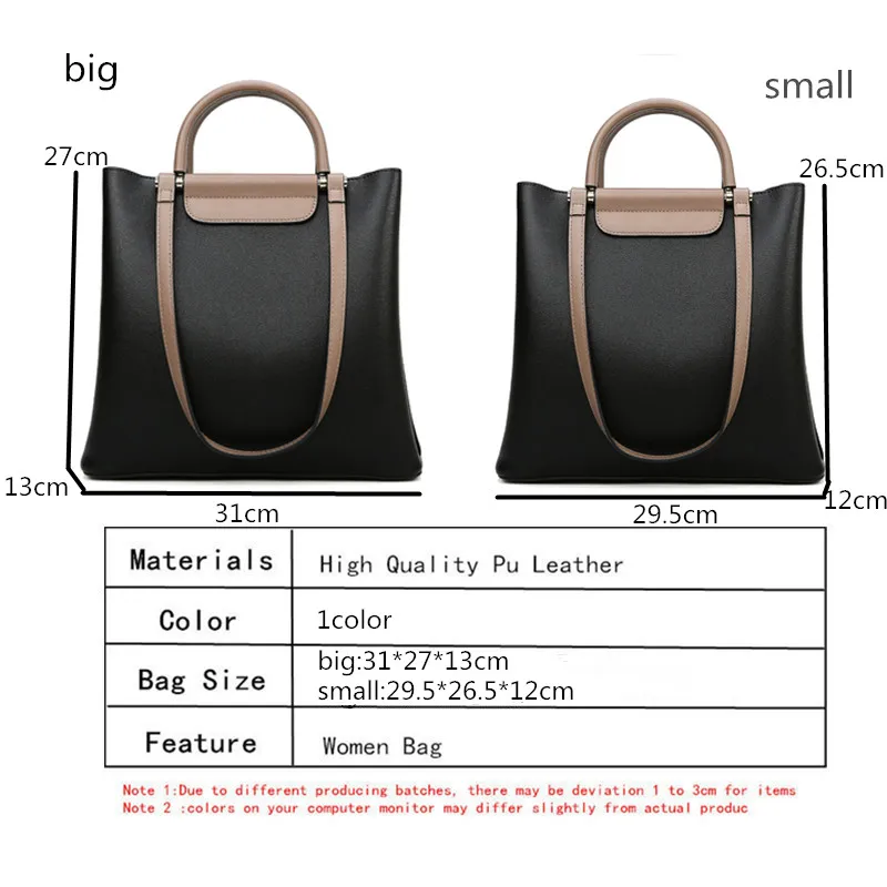 Новая Большая Сумка модная женская кожаная сумочка короткая сумка большая, вместительная, черная роскошная сумка-шоппер дизайнерская сумка