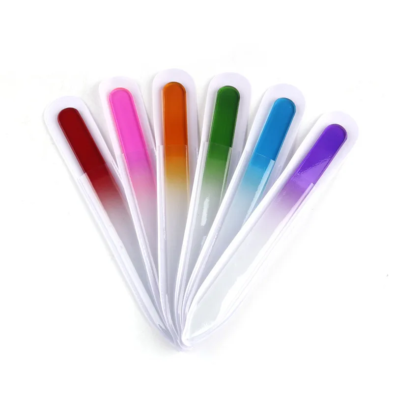 

Crystal Glass Nail Files Durable Nail Art Manicure Device Pro Polishing Tool Buffer Decorations Device home use 5Pcs