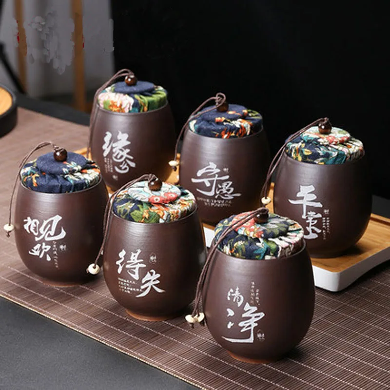 Multi-function Travel Sealed Ceramic Jar, Tieguanyin Containers, Coffee Canister, Kitchen Spice Storage Tank, Home Decor