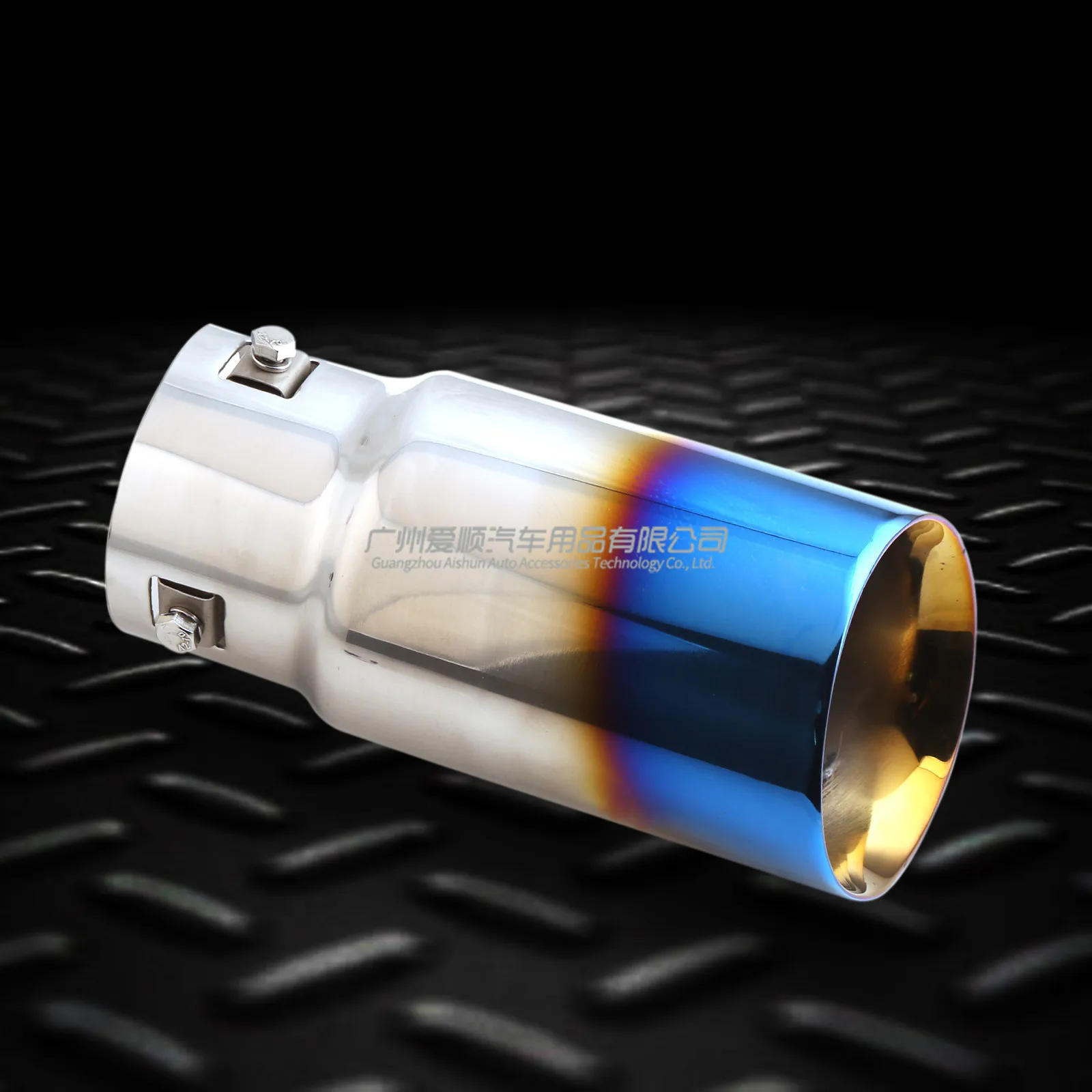 

Car Modified Tailpipe Small 304 Double Layer Stainless Steel Grilled Blue Exhaust Sordino Sports Car Muffler Modified