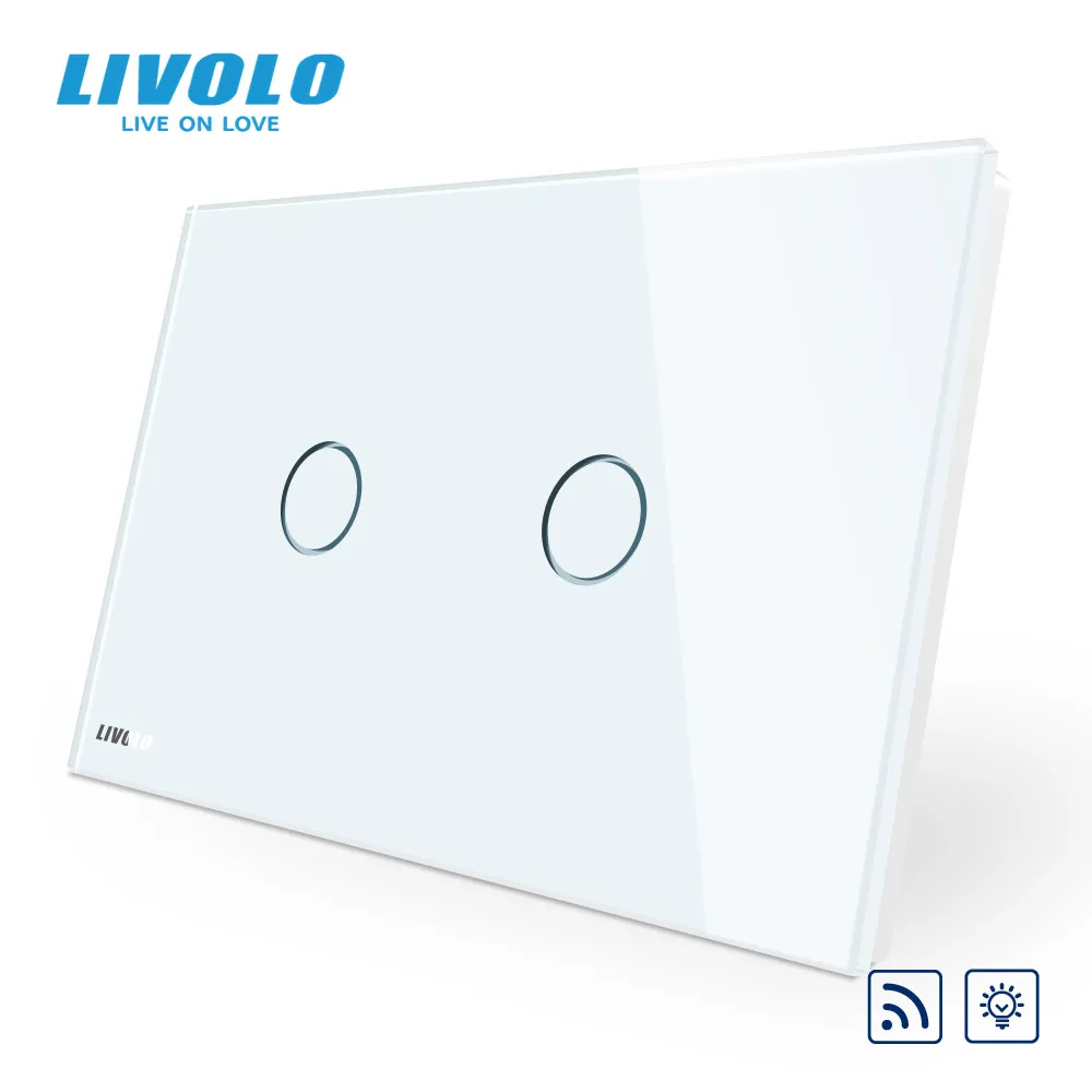 Выключатель Livolo стандарта США с диммером и светодиодным индикатором|switch 220v|remote