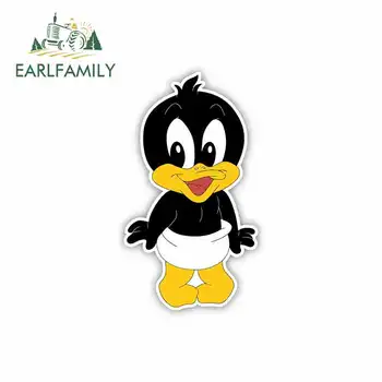 

EARLFAMILY 13cm x 7.9cm For Baby Daffy Duck Cartoon Car Bumper Window Stickers Vinyl Car Wrap DIY Body For Car Car Decoration