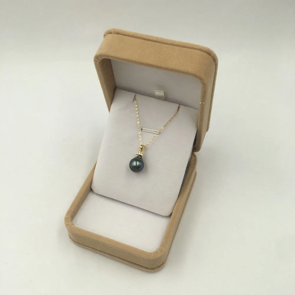 Pendant Necklace Silver Necklace nature Tahitian BLACK pearl with S925 silver chain 9-12 mm baroque 16 inch and 18 inch