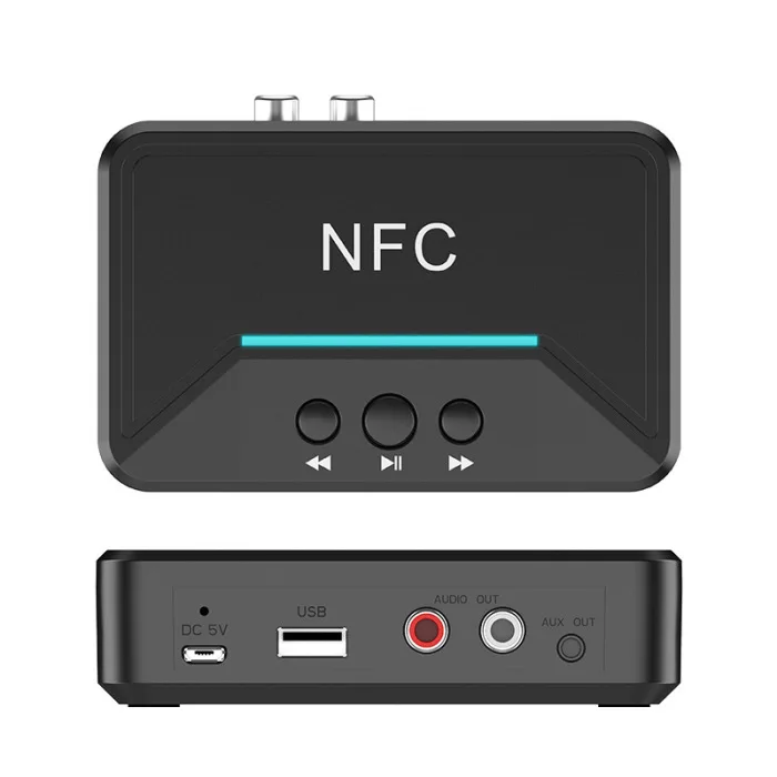 Bluetooth аудио приемник NFC/USB диск стерео беспроводной адаптер 3,5 мм AUX/RCA кабель для колонок новое поступление