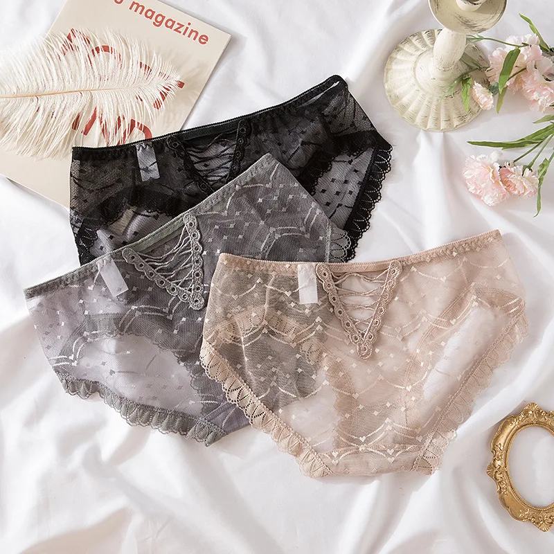 String en dentelle ultra mince pour femme, sous vêtement amissié ...