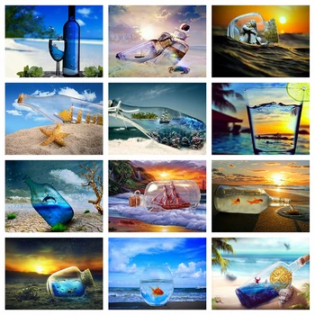 

Evershine Diamond Painting Landscape 5D DIY Embroidery Full Set Cross Stitch Bottle Mosaic Full Layout Home Decoration