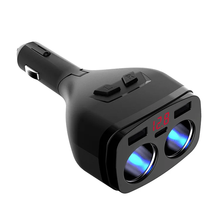 

New Style Qc3. 0 Vehicle-mounted Car Charger Separate Switch USB Fast-3.4 Point a Cigarette Lighter Car Charger Folding Car Moun
