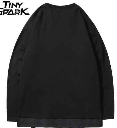 ZHENGJIAQI,, Harajuku, Джерси, sudadera, хип-хоп, para hombre, уличная одежда, Kanji mukiltiples sudadera con bolsillos algodón Hiph
