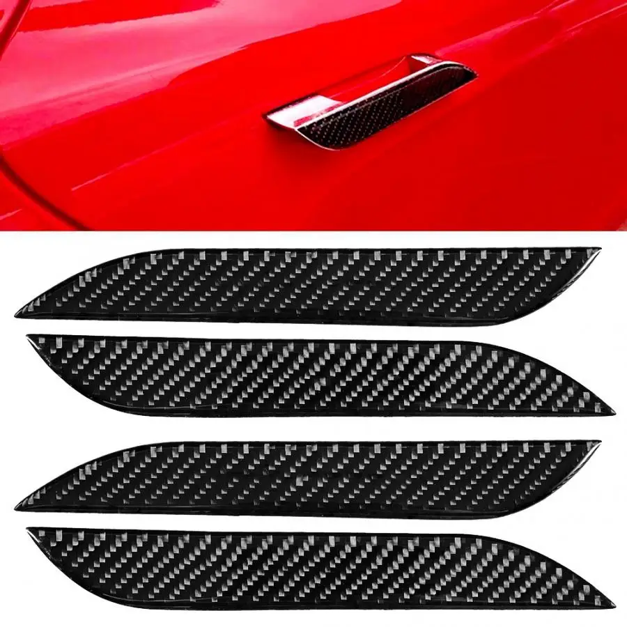 

Car Carbon Fiber Exterior Door Handle Cover Sticker Trim Fit for Tesla Model S 2014 2015 2016 2017 2018