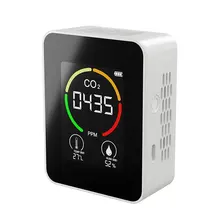 Nowy Mini detektor dwutlenku węgla monitory jakości powietrza wyświetlacz ekranu LCD czujnik CO2 mierniki PPM analizator gazów monitory jakości powietrza tanie i dobre opinie ACEHE CN (pochodzenie) Elektryczne plastic 70*90*35 mm