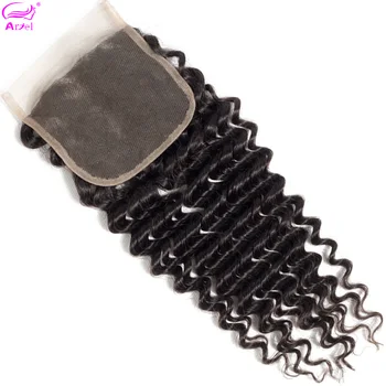 Ariel Deep Wave Closure 4x4 Human Hair Closure 20 22 Inch Swiss Lace Closure Brazilian Closure Remy Middle Free Part Closure 2