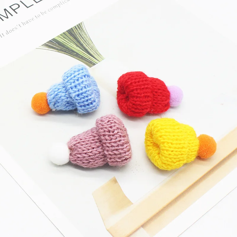20 шт. помпоны для вязания мини-шляпы DIY ремесло поставки головной убор брошь вязание крючком игрушки декор ювелирные изделия Кукла аксессуар маленькие шапки ручной работы