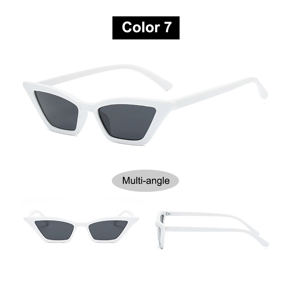 big cat eye sunglasses 2021 Sexy Vintage Cat Eye Sunglasses Black Small Triangle Sun Glasses Female Lens Shades Resin Outdoor Streetwear Eyewear UV400 square sunglasses Sunglasses