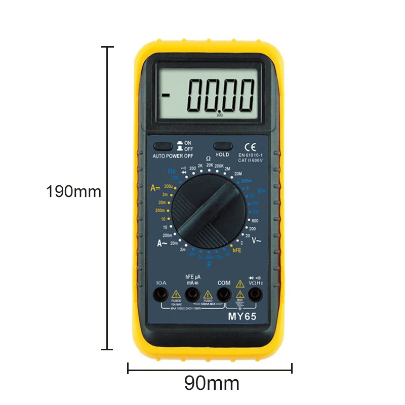 DT83B/M300 ЖК-цифровой мультиметр AC/DC Ручной Тестер измеритель напряжения Карманный современный Омметр токовые клещи Тестер - Цвет: MY65(CE)