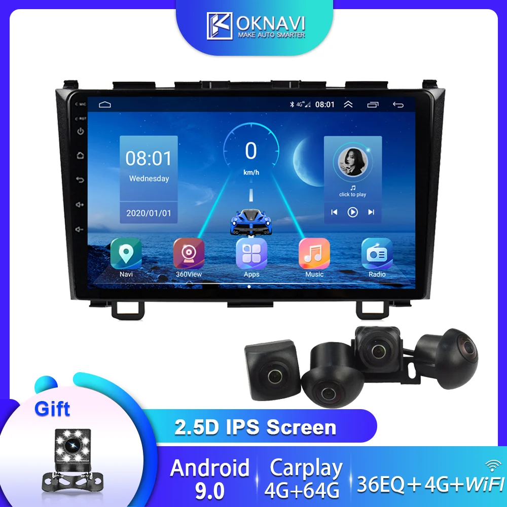 

for Honda CRV CR-V Car Radio 2006-2011 Android 9.0 Auto Radio DVD Multimedia Music Player 2din GPS Navigation Car Assessoires