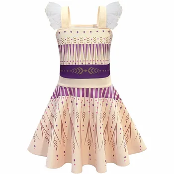 

2020 Summer Toddler Girl Dresses Elsa Dress Anna Princess Party Dress for Girls Vestidos Fly Sleeve Baby Kids Snow Queen Clothes