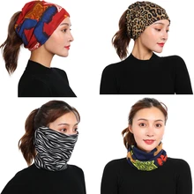 1 шт. шапка с принтом многоцелевой мешковатая шапка шарф бини шапка мужская женская теплая вязаная зимняя однотонная хип-хоп унисекс шапка бини 906