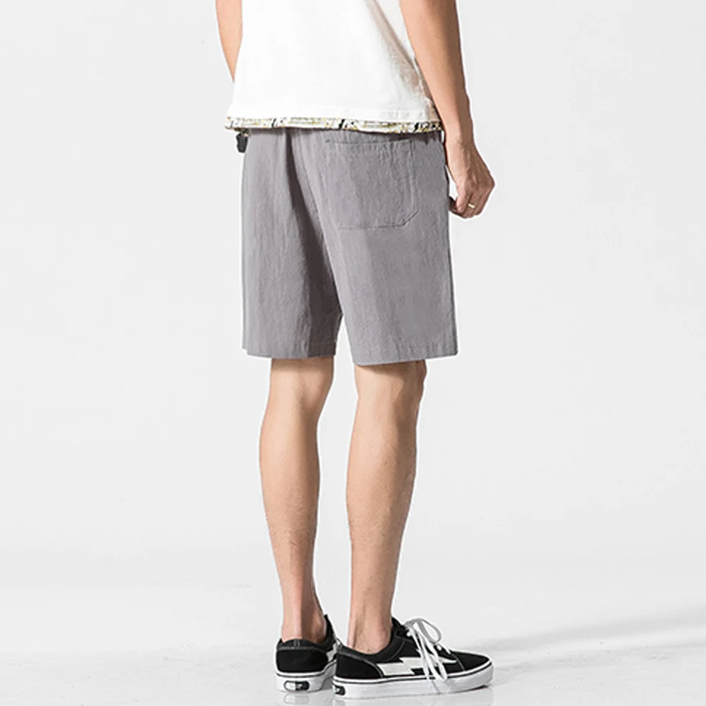 Black Friday Summer Cotton Linen Shorts Casual Shorts Men Travel Male Casual Short Men Solid Color Fifth Pants Shorts Men's Shorts Fashion