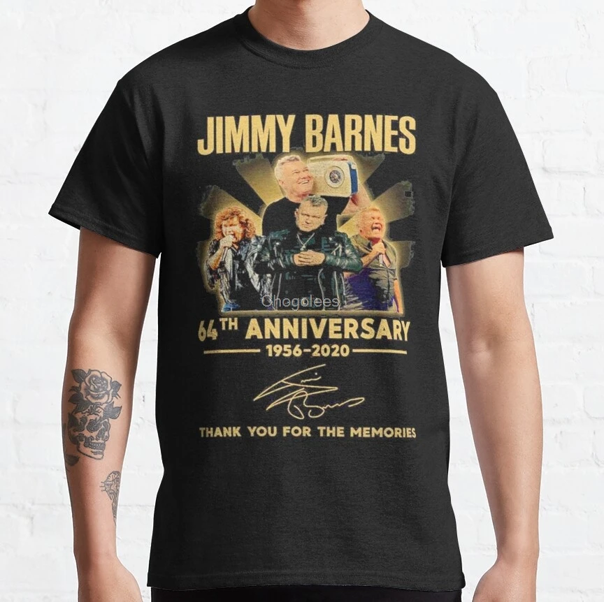 Мужская футболка Jimmy Barnes с надписью на годовщину 64th 1956 2020 спасибо за воспоминания
