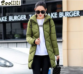 

Boollili Parkas Mujer Invierno 2020 Winter Coat Female Warm Thick Jackets Slim Middle Long Hooded Women Parka Abrigo Mujer