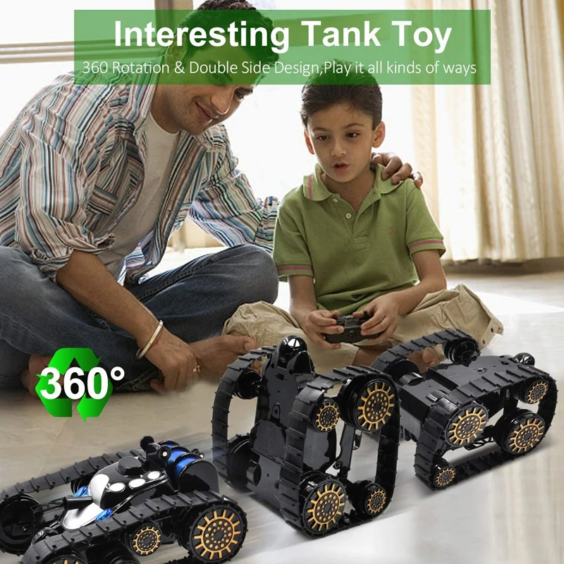 Children's Electric Remote Control Toy Car 360-Degree Flip Stunt Toy Car Tracked Off-Road All-Terrain Toy Tank Children's Electric Remote Control Toy Car 360-Degree Flip Stunt Toy Car Tracked Off-Road All-Terrain Toy Tank
