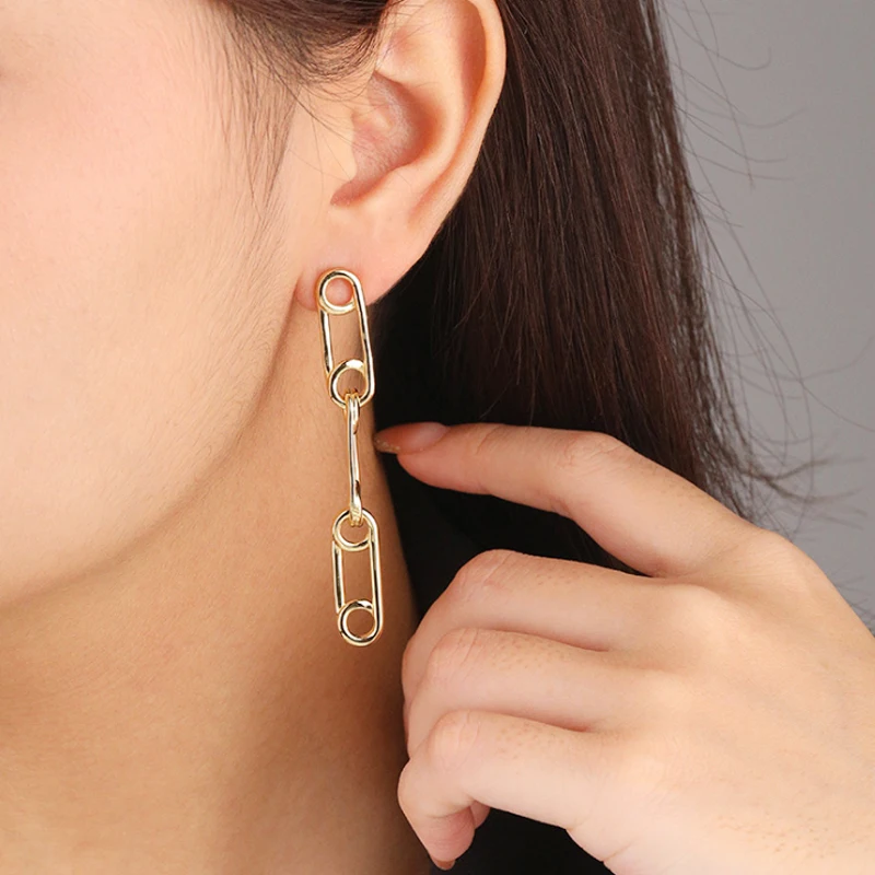 Amaiyllis Tropfen-Ohrringe aus 925er-Sterlingsilber, leicht, luxuriös, modisch, Nische, lange Kette, Clip-Ohrringe, Schmuck für Frauen – Detail 6