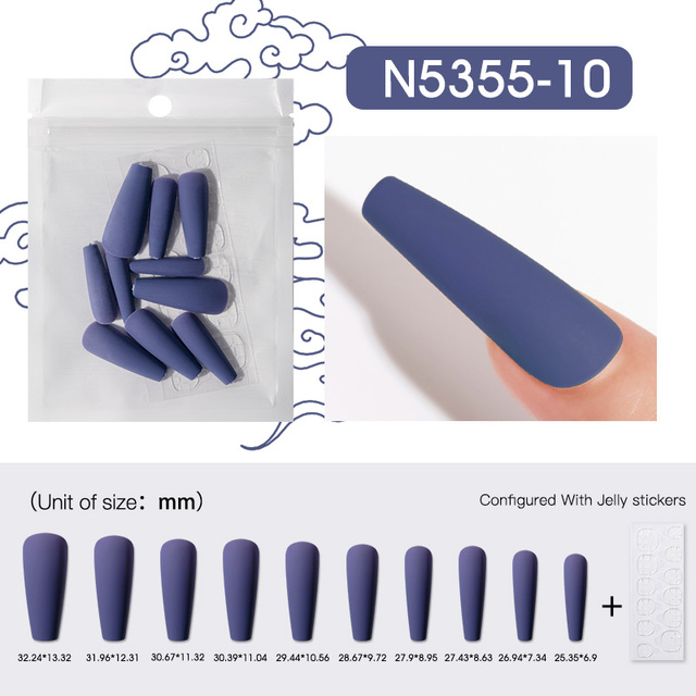 10PCS/LOT False Nail Color Artifical Fake Nails Art  All For Manicure Press On Nail Gel Tools Matt Gel Art Design
