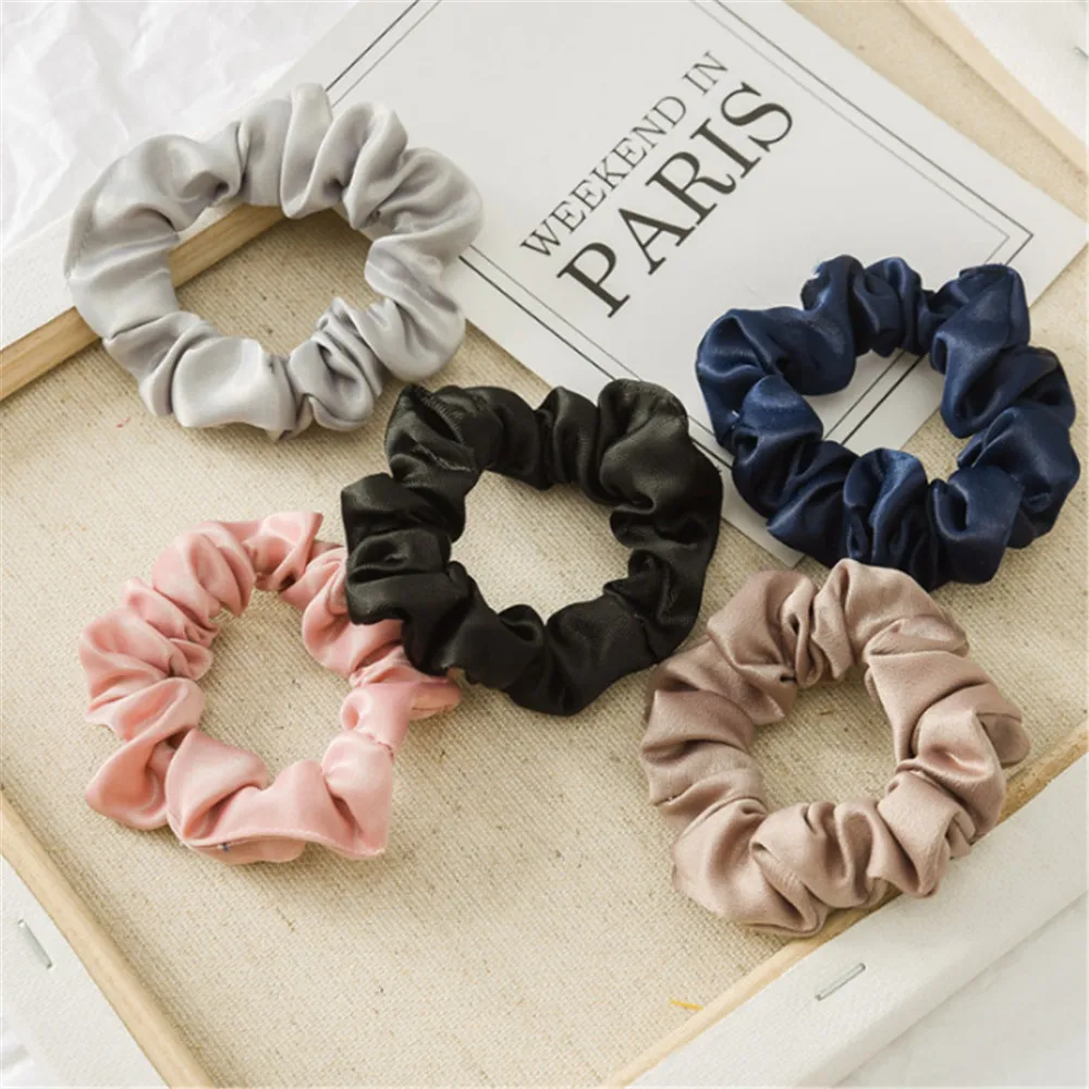 

1PC Women solid Elastic Scrunchie cloth Hairband Ponytail Holder Girls Hair Rope Hair Accessories 2019 NEW