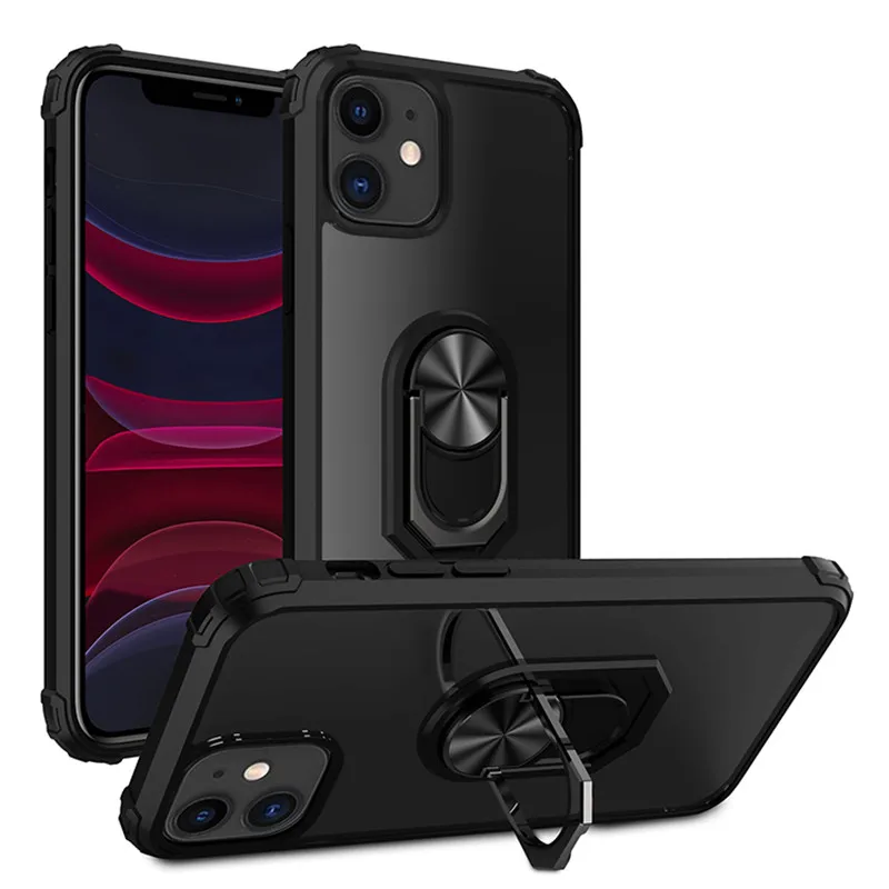 Fundas чехол для iPhone 11 Pro Max металлический накладной палец кольцо Роскошный телефона