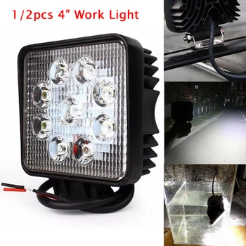 

27W 4" LED Car Work Light Combo 12/24V Flood Light Driving Lamp 4X4 4WD for Car Truck Trailer SUV Offroads Boat Motorcycle