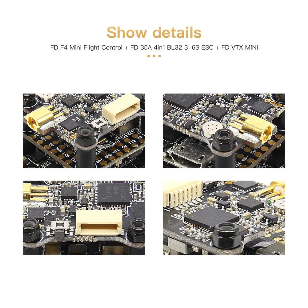 Дрон fimi x8 se Дрон gpsHGLRC FD435-VTX стек 20X20 3-6S F4 мини Контроллер полета 35A BL32 4в1 Дрон ESC 4k dji spark